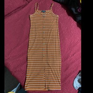 Rust midi dress